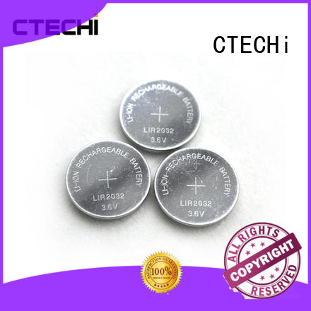 CTECHi electronic lithium button cell batteries rechargeable factory for household
