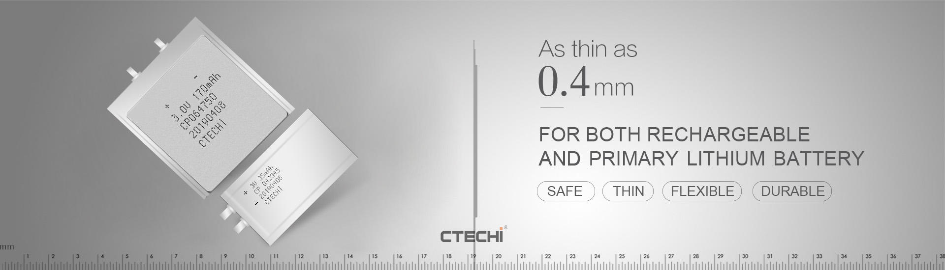 CTECHi quickly charged micro-thin battery from China for industry
