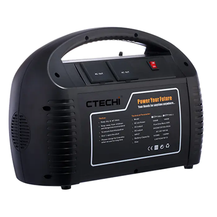 CT1000-II 25.9V 41.6Ah Portable Power Station for Outdoor Camping Hiking