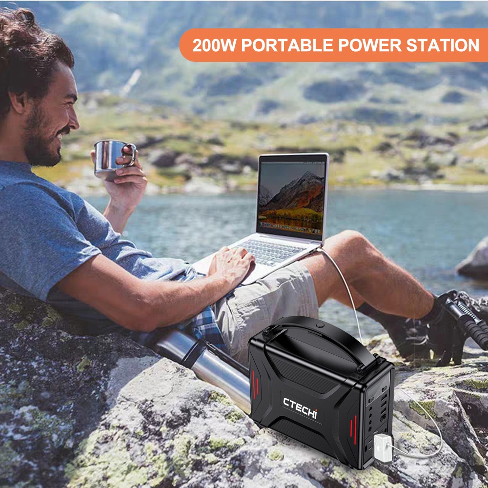 CTECHi Portable Power Station 240 Wh Lifepo4 Solar –