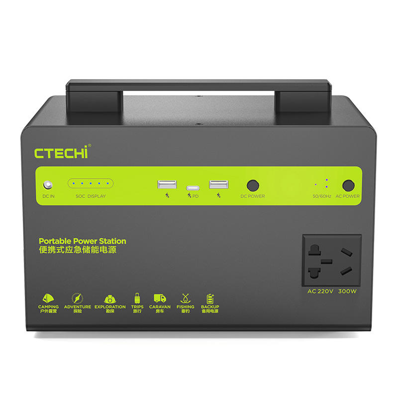 CTECHI 345Wh 300W High Capacity Portable Rechargeable Solar Power Station For Emergency