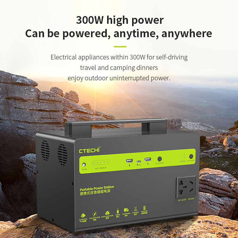 Portable Solar Power Storage Station Dc 12v Ac 110v Output