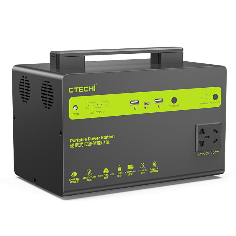 CTECHI 300W Portable Solar Power Storage Station DC 12V AC 110V 220V Output