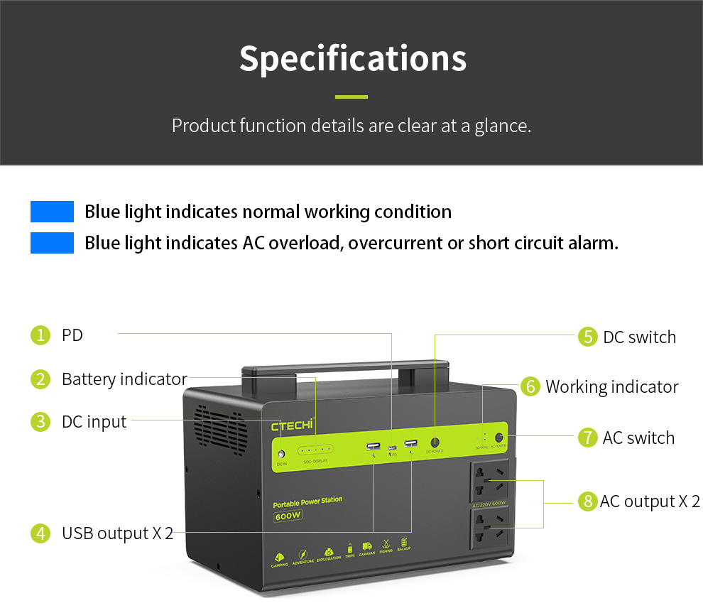 CTECHi 1000w power station manufacturer for hospital-18