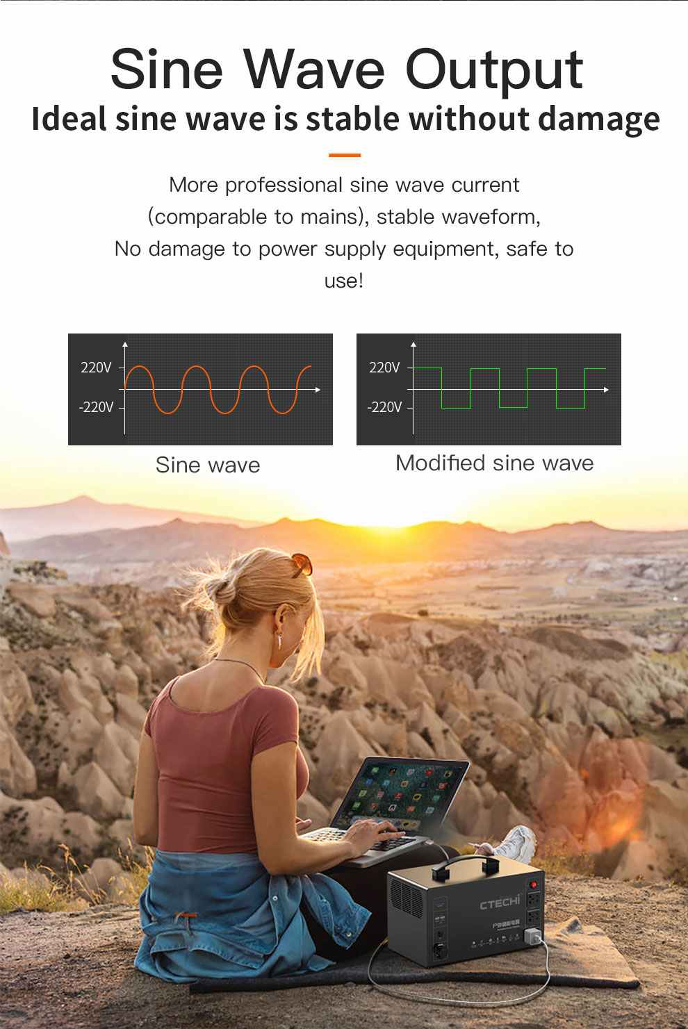 Ctechi Lightweight Turkey Us Local Warehouse Direct Shipping Pure Sine