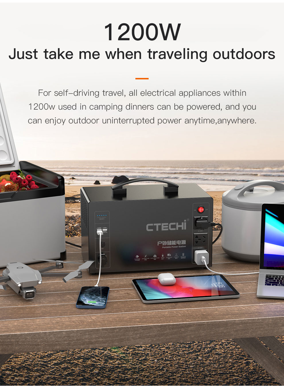 CTECHi quality portable solar power station manufacturer for camping-10