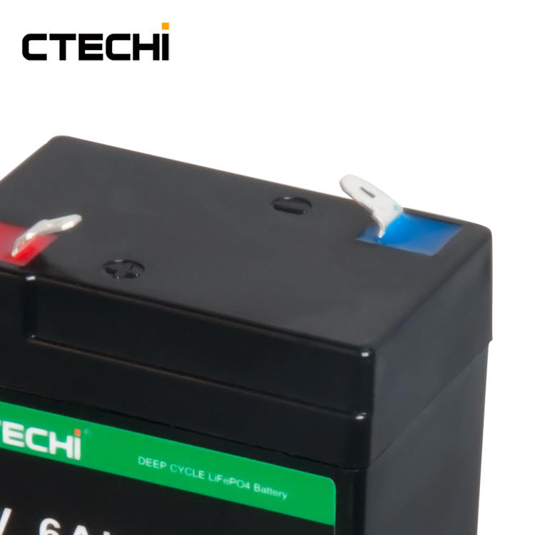 CTECHI 6V6Ah LiFePO4 Battery Pack Replace Lead Acid Batteries for RV Solar System Yacht Golf Carts Storage