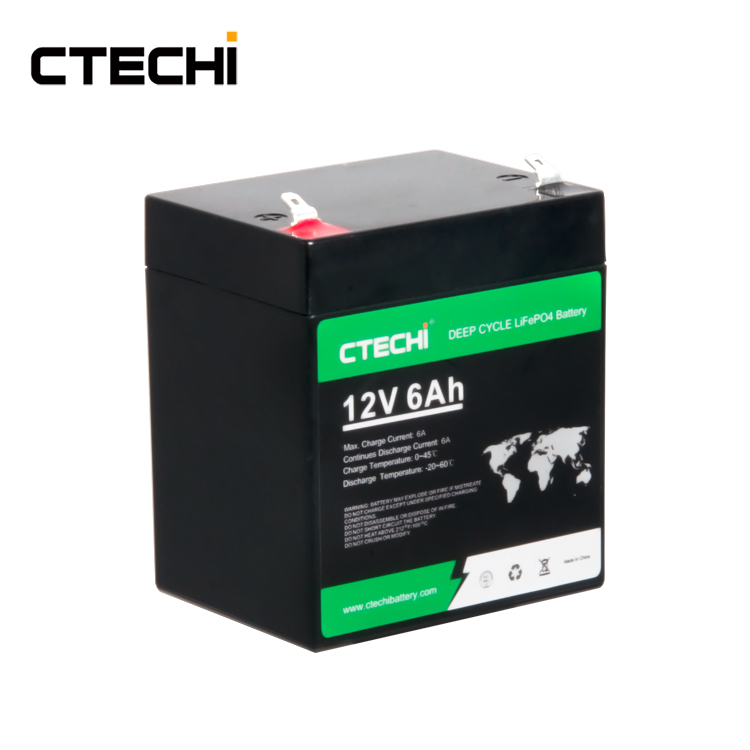 12V 6Ah rechargeable custom lithium battery pack for safe alarm