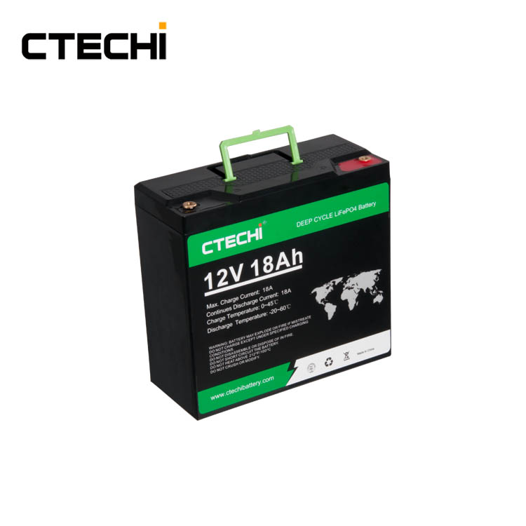 Best CTECHI Battery LiFePO4 Rechargeable Batteries Pack 12V18Ah Replace Lead Acid Factory Price