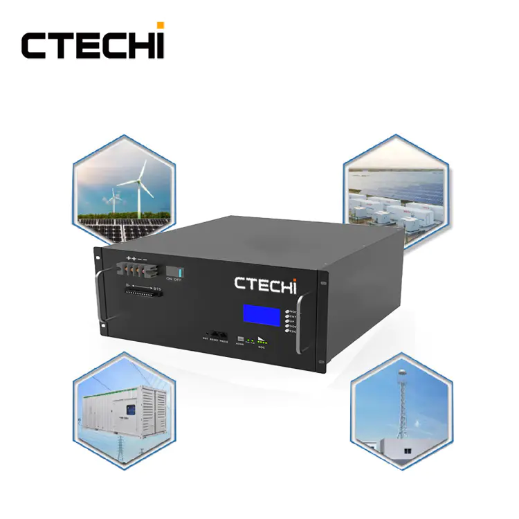 CTECHI 4U 48V 150Ah Solar Energy Storage Telecom Base Station 48V Lifepo4 Battery Pack