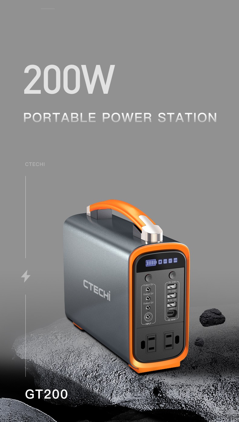 Ctechi 220/230v Ac 5/12v Dc Camping Solar Charging Generator  Multifunction