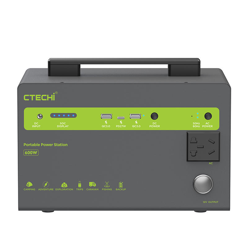 CTECHI 110V 220V 768Wh Camping Emergency Home Portable Solar Power Station 600W Portable Power Supply