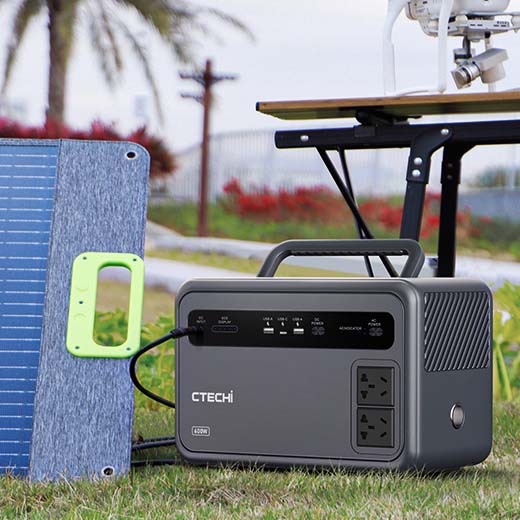CTECHI 600W 384Wh 691Wh Lightweight Turkey US Local Warehouse Direct Shipping Pure Sine Wave Inverter Solar Power Generator Station Portable