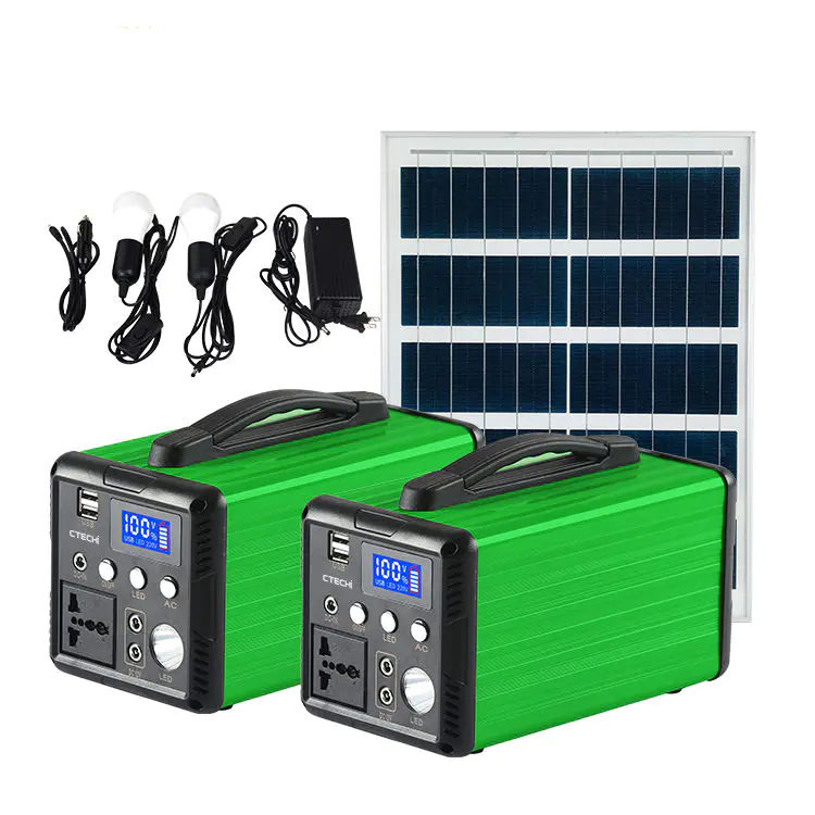 Best Portable Mini House 12v 10Ah LiFePO4 Battery 50W Solar Panel Kits With 5W Light Supplier