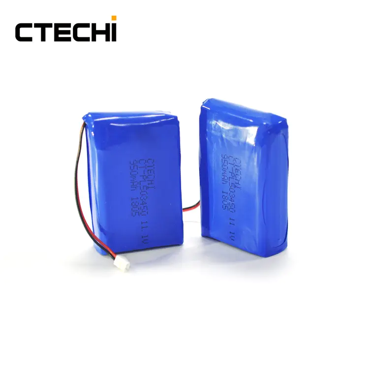 Customized Lithium Polymer Battery 11.1V 950mAh for GPS Tracker From China