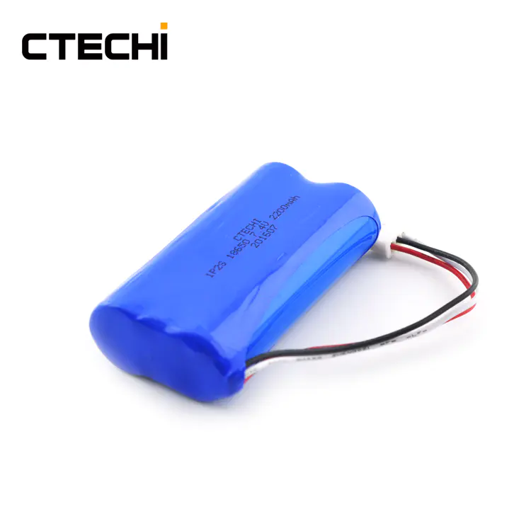 Best Quality 7.4V 2200mAh 18650 Li-ion Battery Pack for Security Products Oem-CTECHi