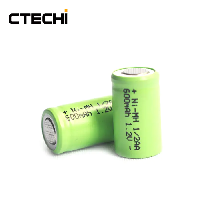 NI-MH rechargeable battery 1/2AA size 1.2V