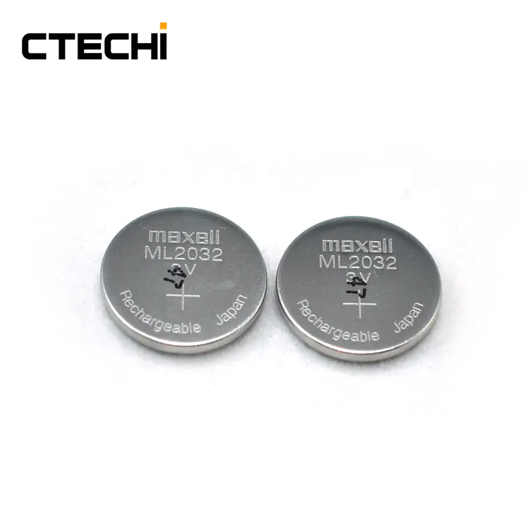 Rechargeable lithium button battery ML2032 3V