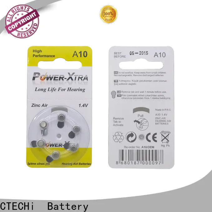 CTECHi 1.4v rechargeable zinc air battery design for hearing aid