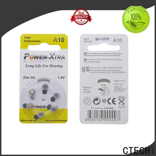 CTECHi zinc air battery series for hearing aid