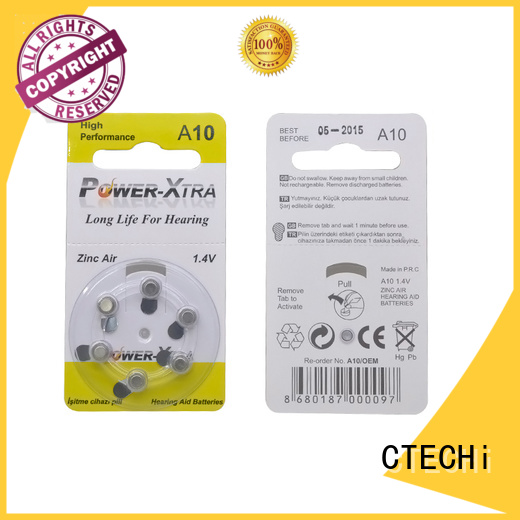 CTECHi high quality rechargeable zinc air battery supplier for hearing aid